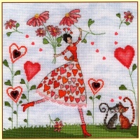 Miss Heart (Counted Cross Stitch Kit)